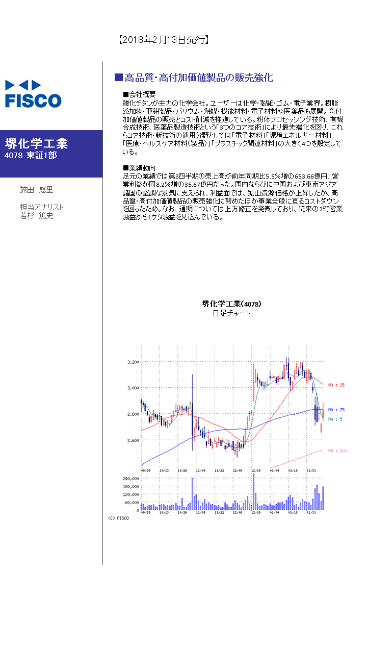 フィスコキャンパス1期生　銘柄レポート